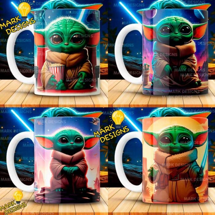 Plantillas Baby Yoda Tazas - Image 3