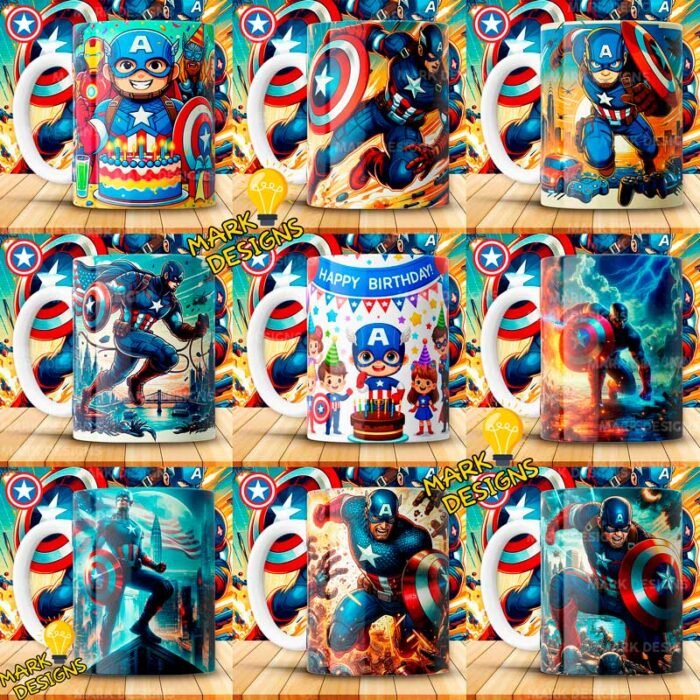 Diseños Capitán América Tazas