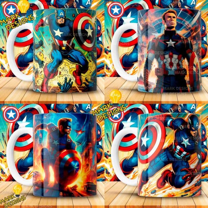 Diseños Capitán América Tazas - Image 3