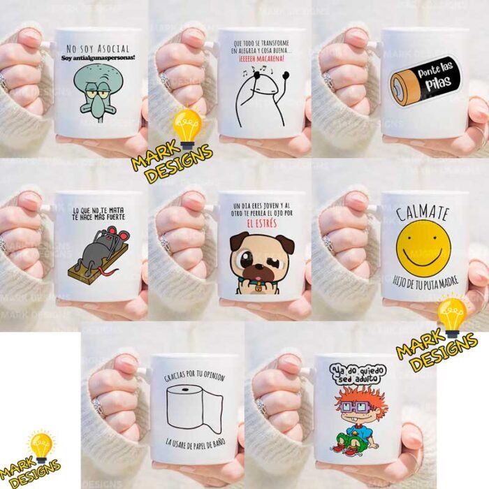 Frases Graciosas para Tazas Editables