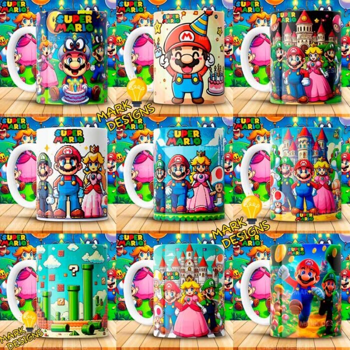 Diseños Mario Bros Tazas