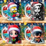 Diseños Caricaturas Navideñas Tazas - Image 3