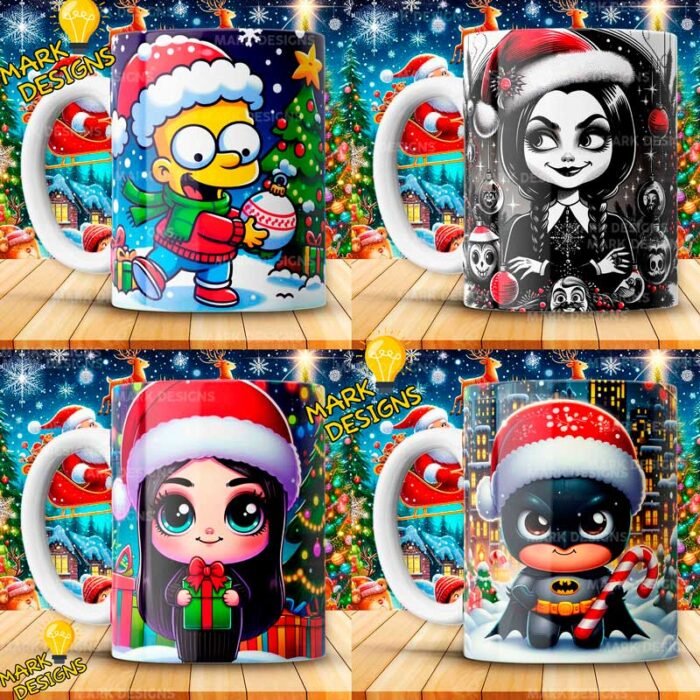 Diseños Caricaturas Navideñas Tazas - Image 3