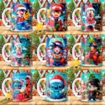 Plantillas Caricaturas navidad tazas