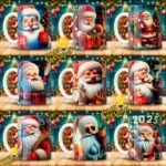 Plantillas Papá Noel para Tazas