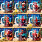 Plantillas Spiderman Navideños Tazas