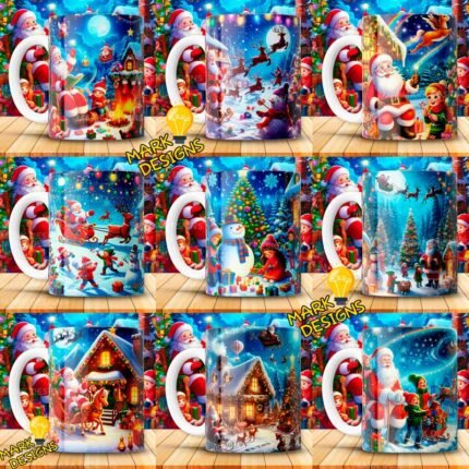 Plantillas Tazas de Navidad