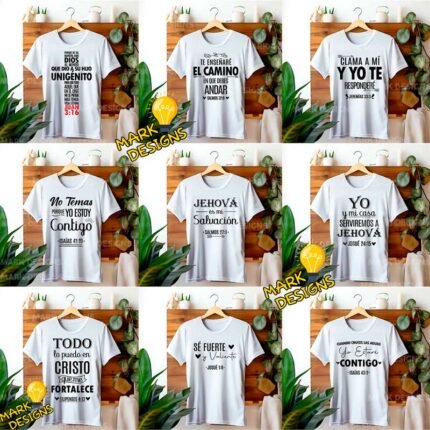 Diseños Versículos Cristianos Camisetas