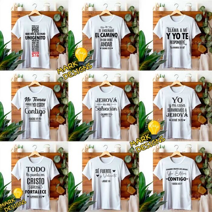 Diseños Versículos Cristianos Camisetas