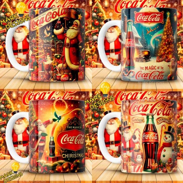 Plantillas Coca Cola Navidad Tazas - Image 3