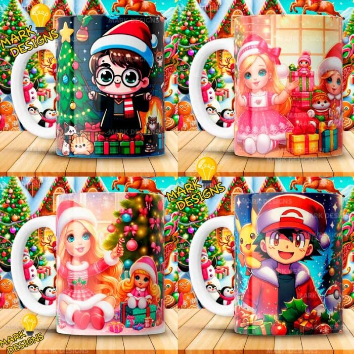 Plantillas Caricaturas Navideñas Tazas - Image 3