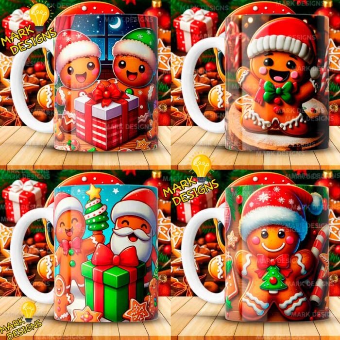 Diseños Galleta Jengibre Tazas Navidad - Image 3