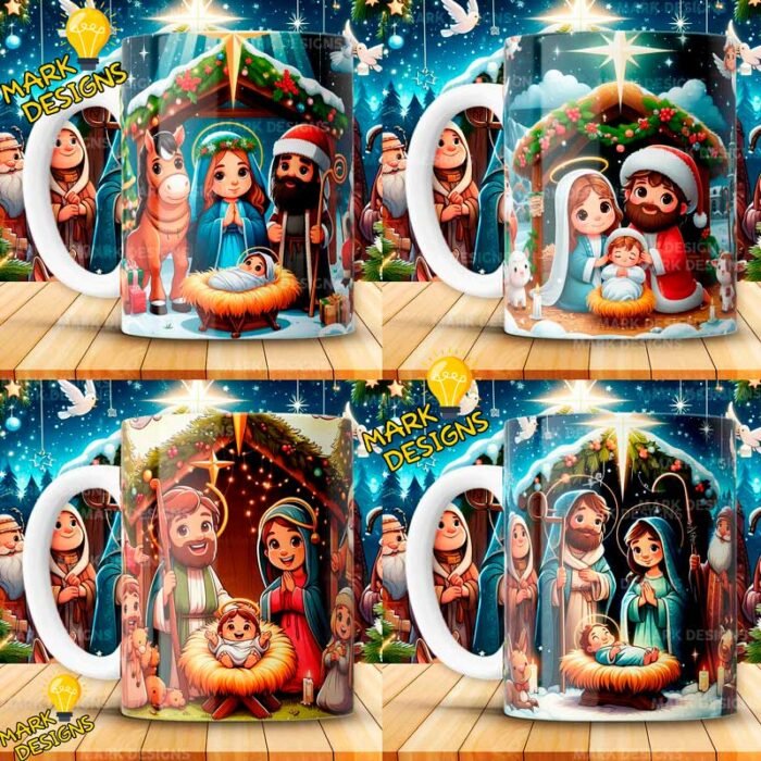 Nacimiento Cristiano Navideño Tazas - Image 3