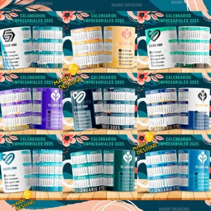 Diseños Calendarios Empresariales 2025 Tazas