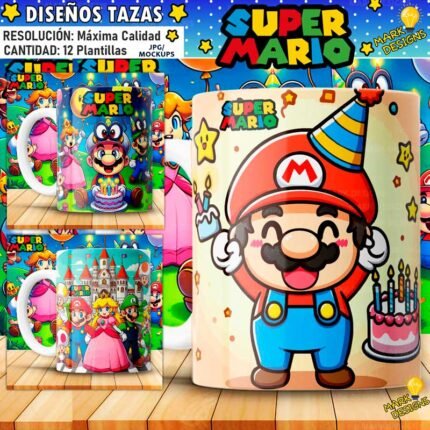Diseños Mario Bros Tazas