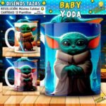 Plantillas Baby Yoda Tazas