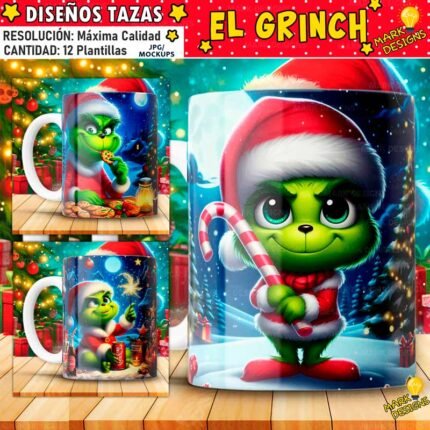 Diseños El Grinch para Tazas