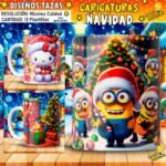 Diseños Caricaturas Navidad Tazas