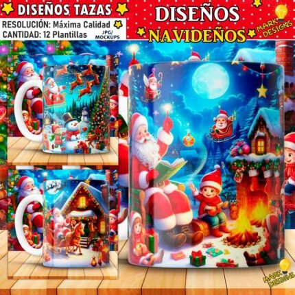 Plantillas Tazas de Navidad