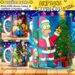 Plantillas Simpsons Navideños Tazas