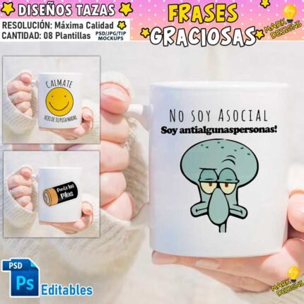 Frases Graciosas para Tazas Editables