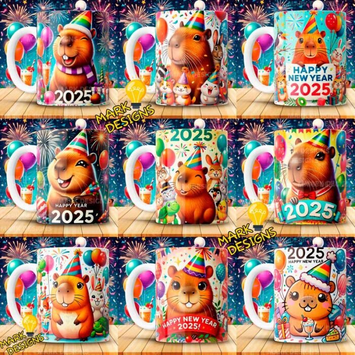 Plantillas Capibara 2025 para Tazas
