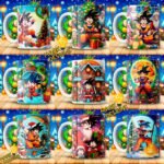 Plantillas Navideños de Dragon Ball Tazas