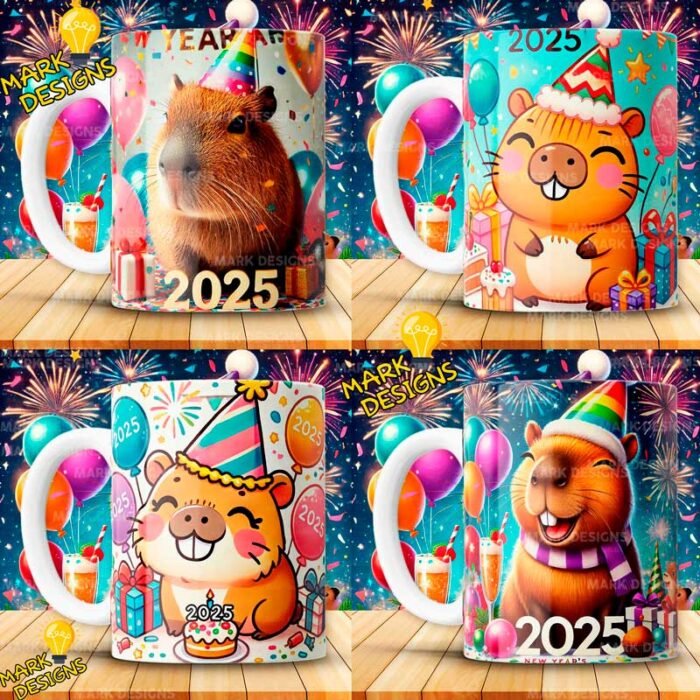 Plantillas Capibara 2025 para Tazas - Image 3