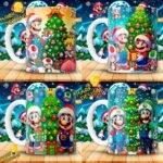 Plantillas Mario Bros Navideños Tazas - Image 3