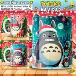 Plantillas Totoro Navideños Tazas