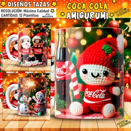 Diseños Amigurumi Coca cola Tazas