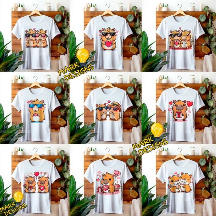 Vectores de Capibaras San Valentín Png