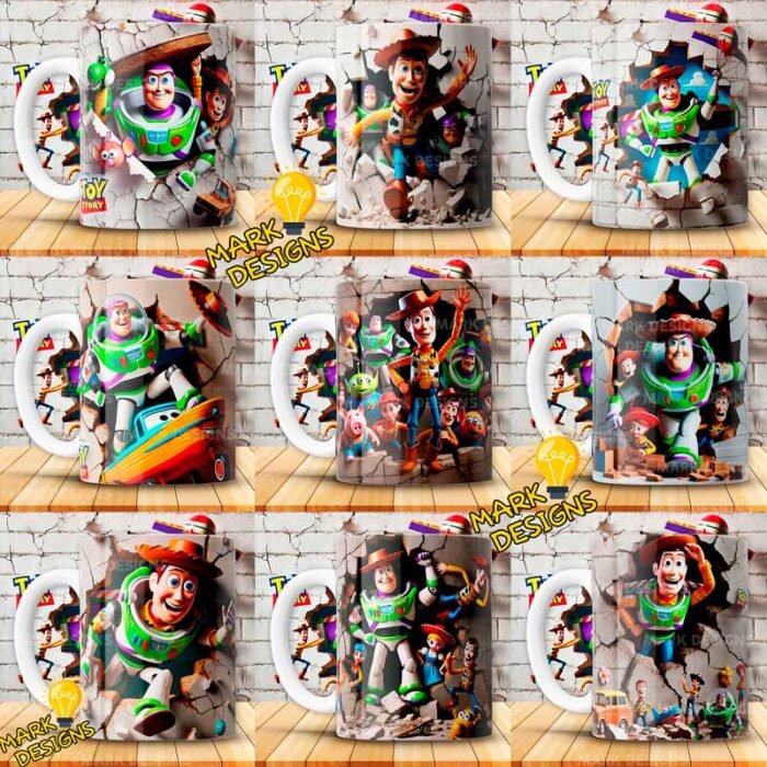 Diseños Toy Story 3D Tazas