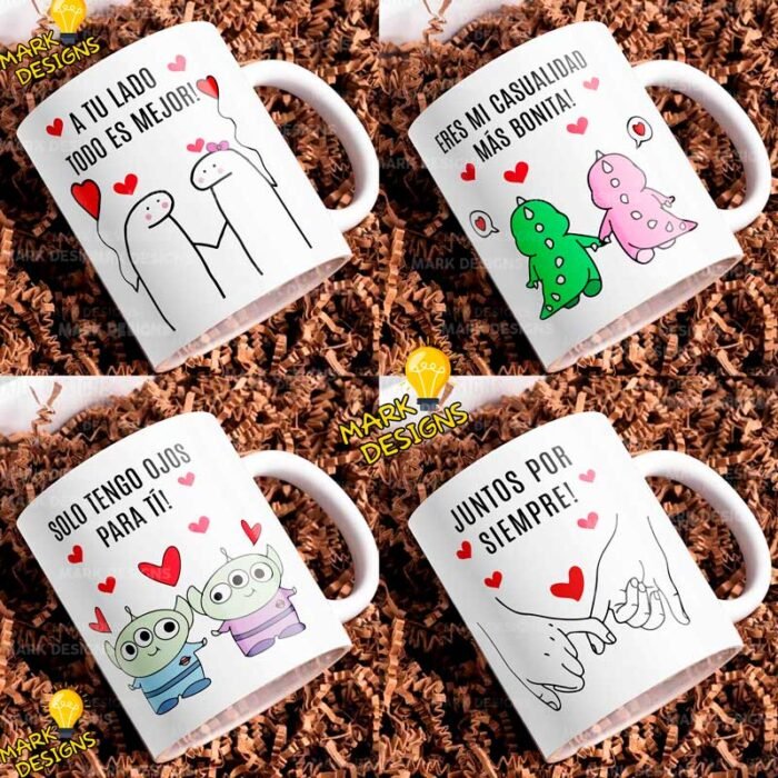 Diseños Románticos para Tazas