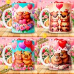 Diseños Capibara San Valentín Tazas - Image 3