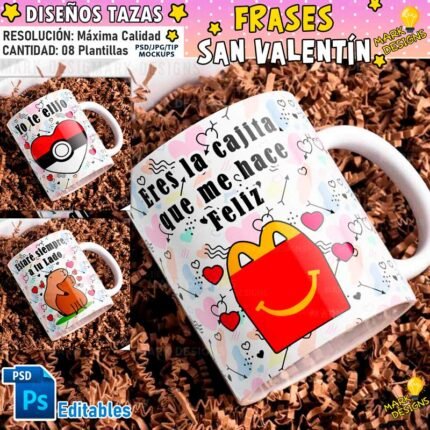 Plantillas Frases de Amor Tazas
