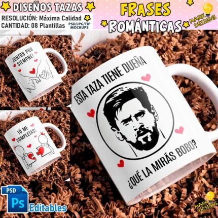 Diseños Románticos para Tazas