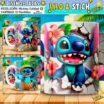 Plantillas Stich 3d para Tazas