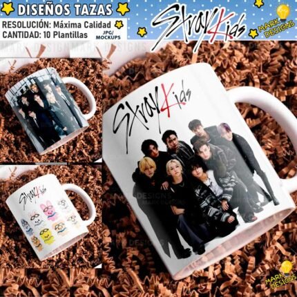 Plantillas Stray Kids Sublimar Tazas