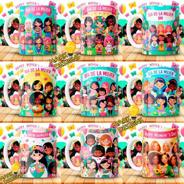 Diseños Día de la Mujer para Tazas