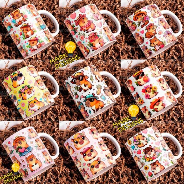 Capibaras para sublimar tazas