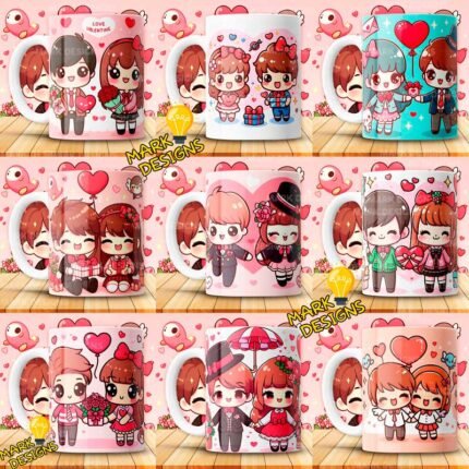 Diseños San Valentín Parejas Tazas