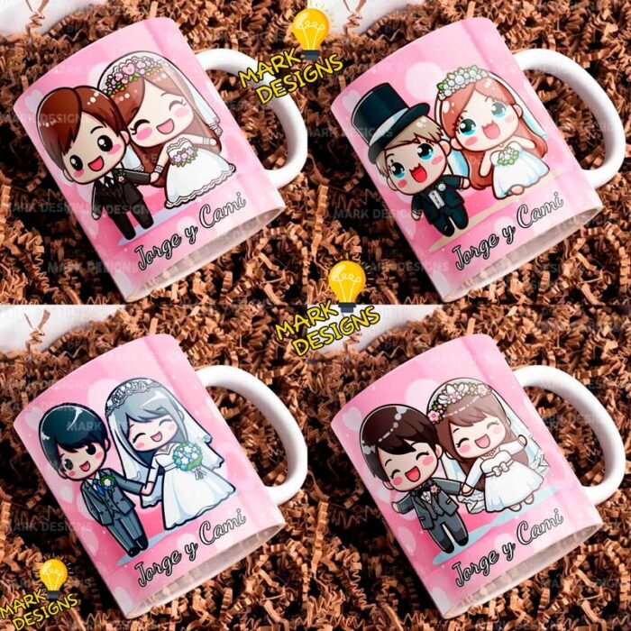 Diseños Casados Tazas con Nombres