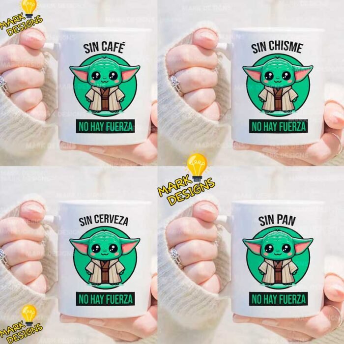Frases Baby Yoda para Tazas