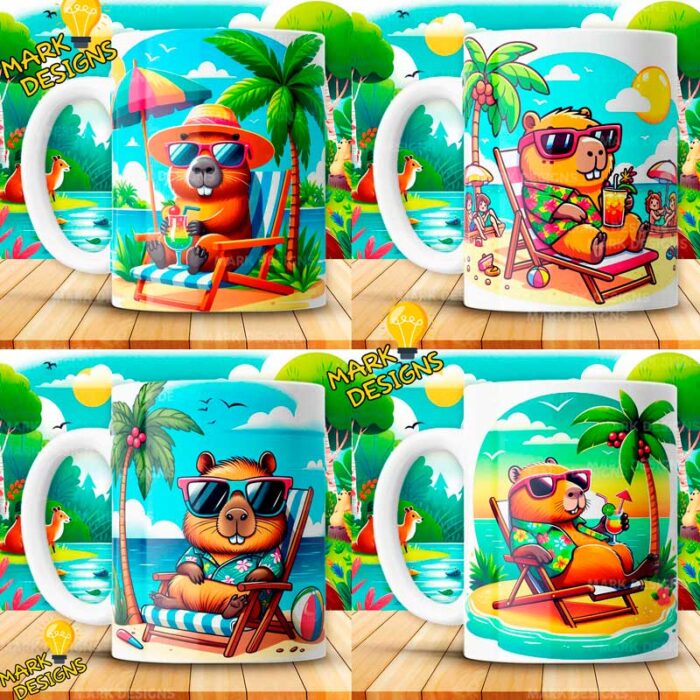 Plantillas para tazas de Capybaras - Image 3