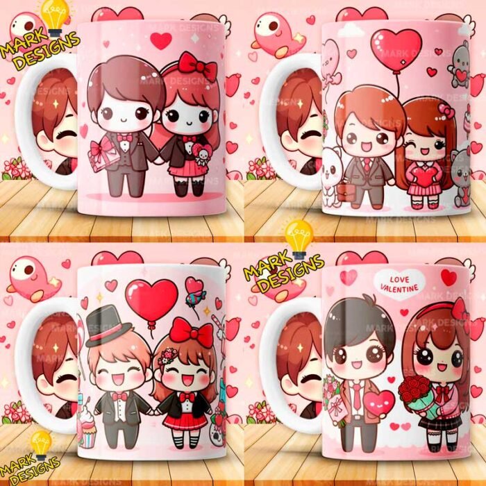 Diseños San Valentín Parejas Tazas - Image 3