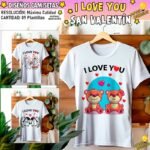 Plantillas de Enamorados para Playeras