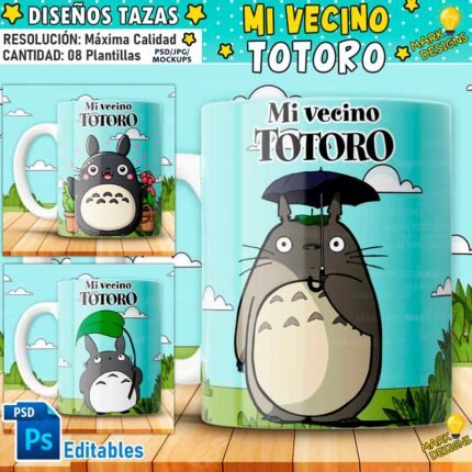 Plantillas Totoro para Tazas