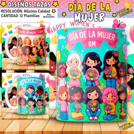 Diseños Día de la Mujer para Tazas