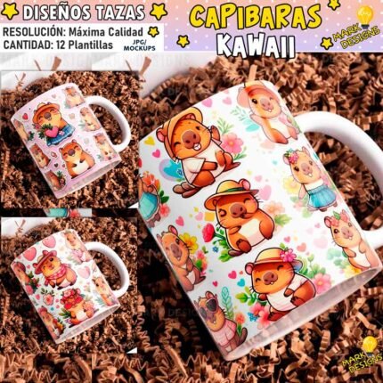 Capibaras para sublimar tazas